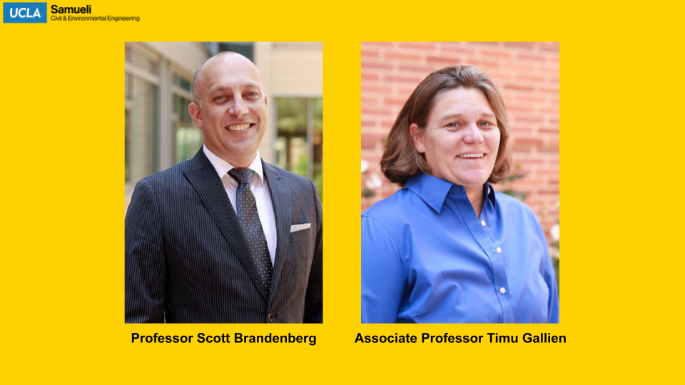 CEE Professors Scott Brandenberg and Timu Gallien Receive California