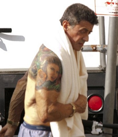 Steroid Junkie Sylvester Stallone On Tattoo Craze | Celeb Dirty Laundry 479_x_415_jpg