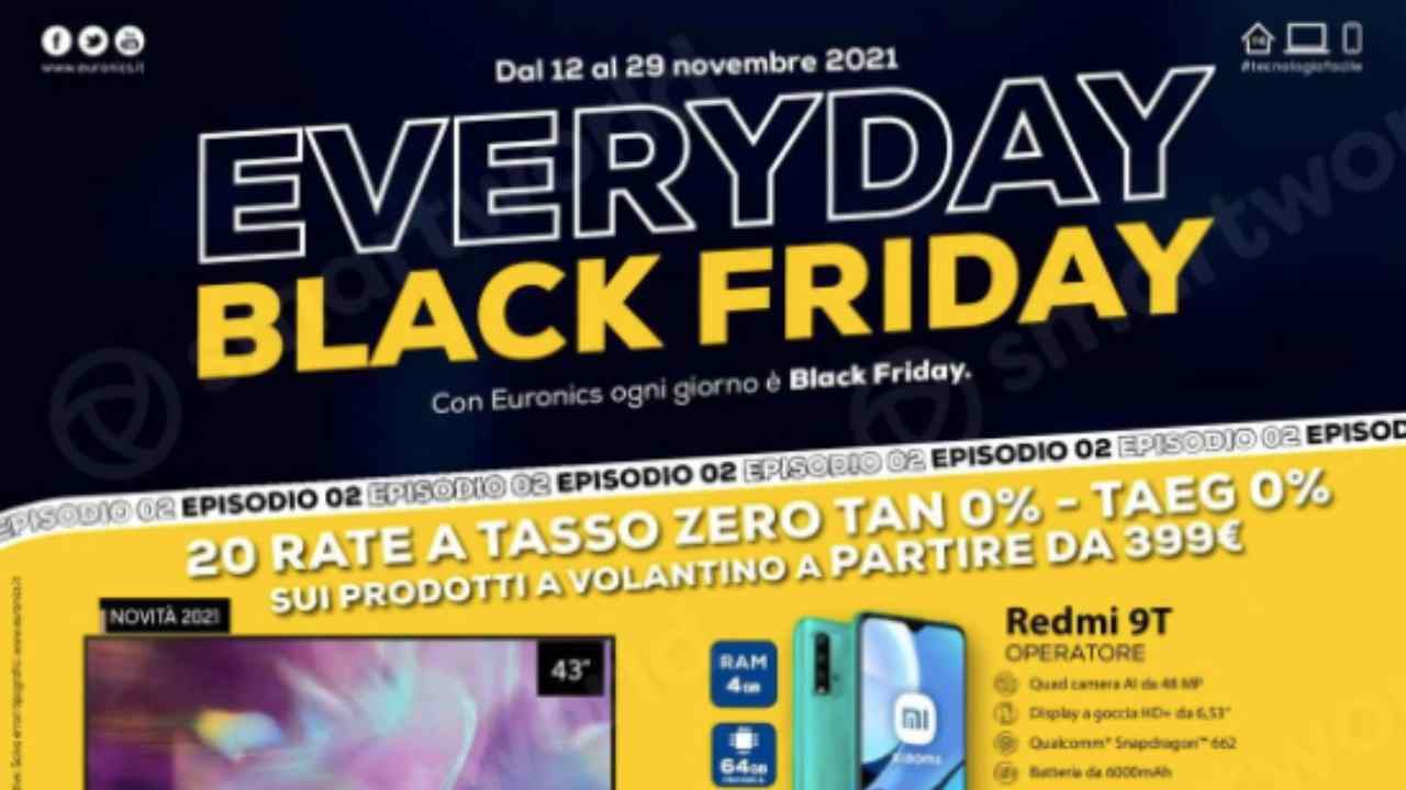 Volantino Euronics, inizia la seconda fase del Black Friday con sconti