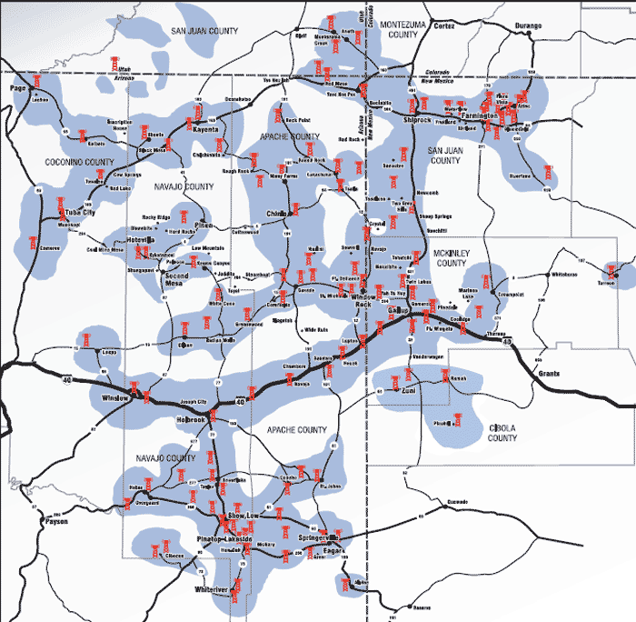 Cellular Cellular One of Northeast Arizona Coverage