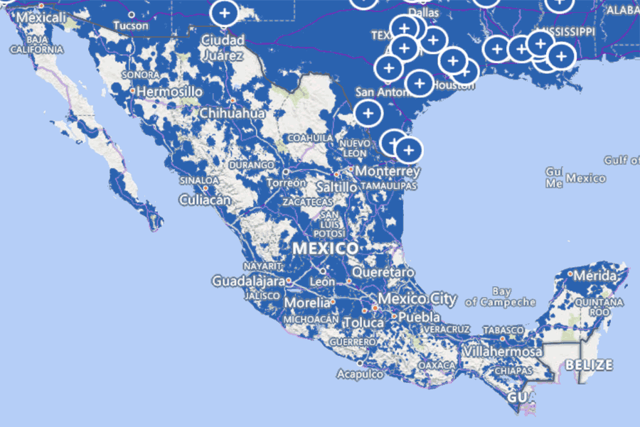 Mexico Cellular Coverage