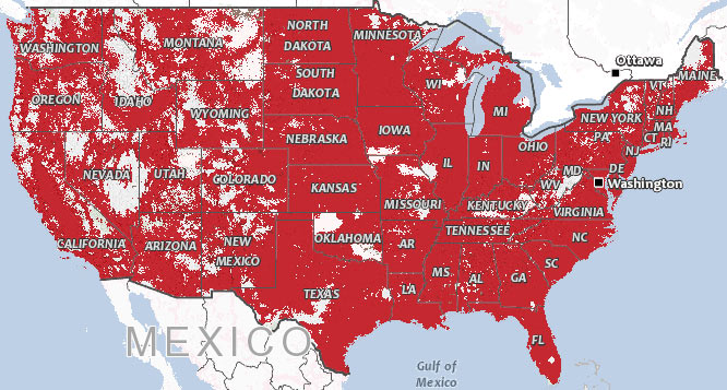 Cellular Cellular Coverage Comparison