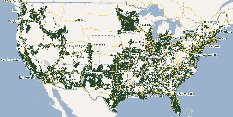 T Mobile 3g Coverage Map Cellular Comparison of the Top 5 Networks
