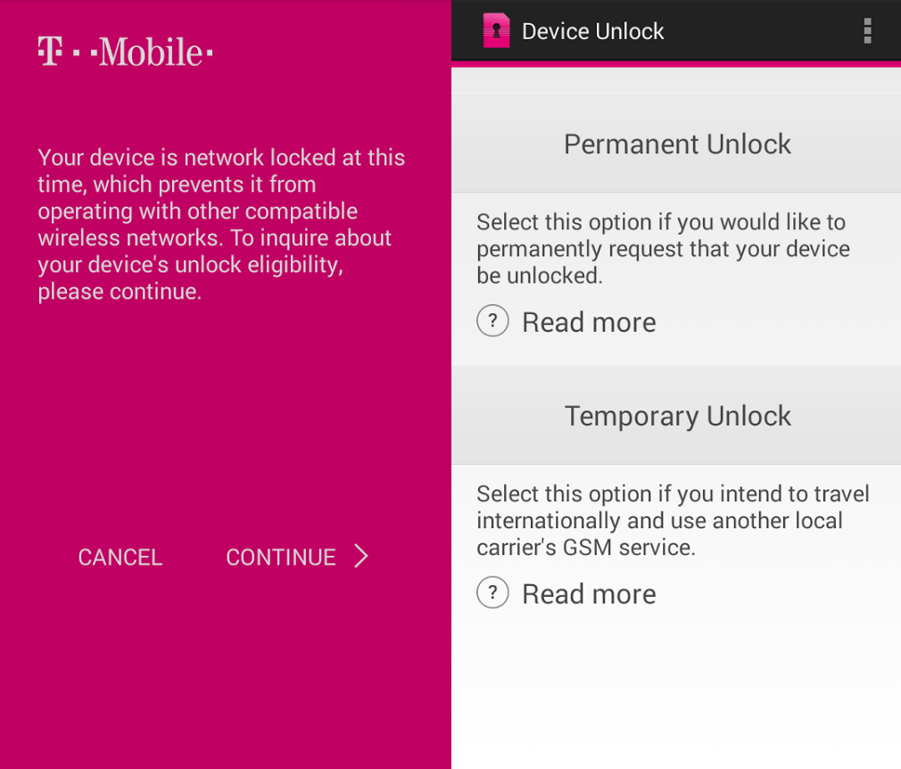 TMobile Device Unlock App Unlocking Instructions