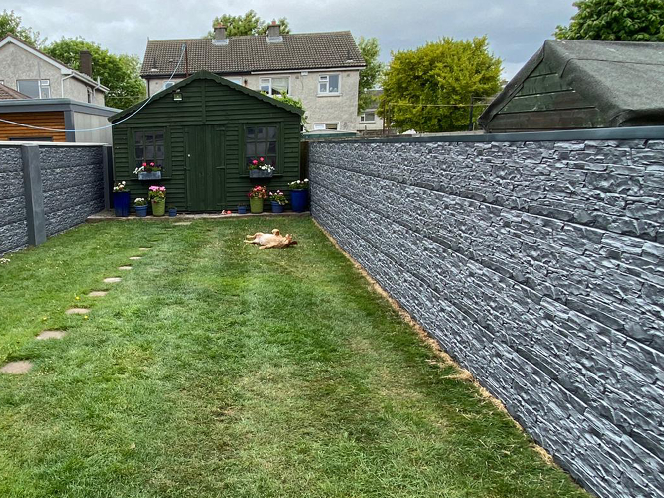Toscana Grey Stone Effect Garden Wall Cladding