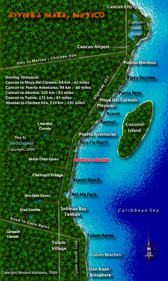 Map Puerto Morelos