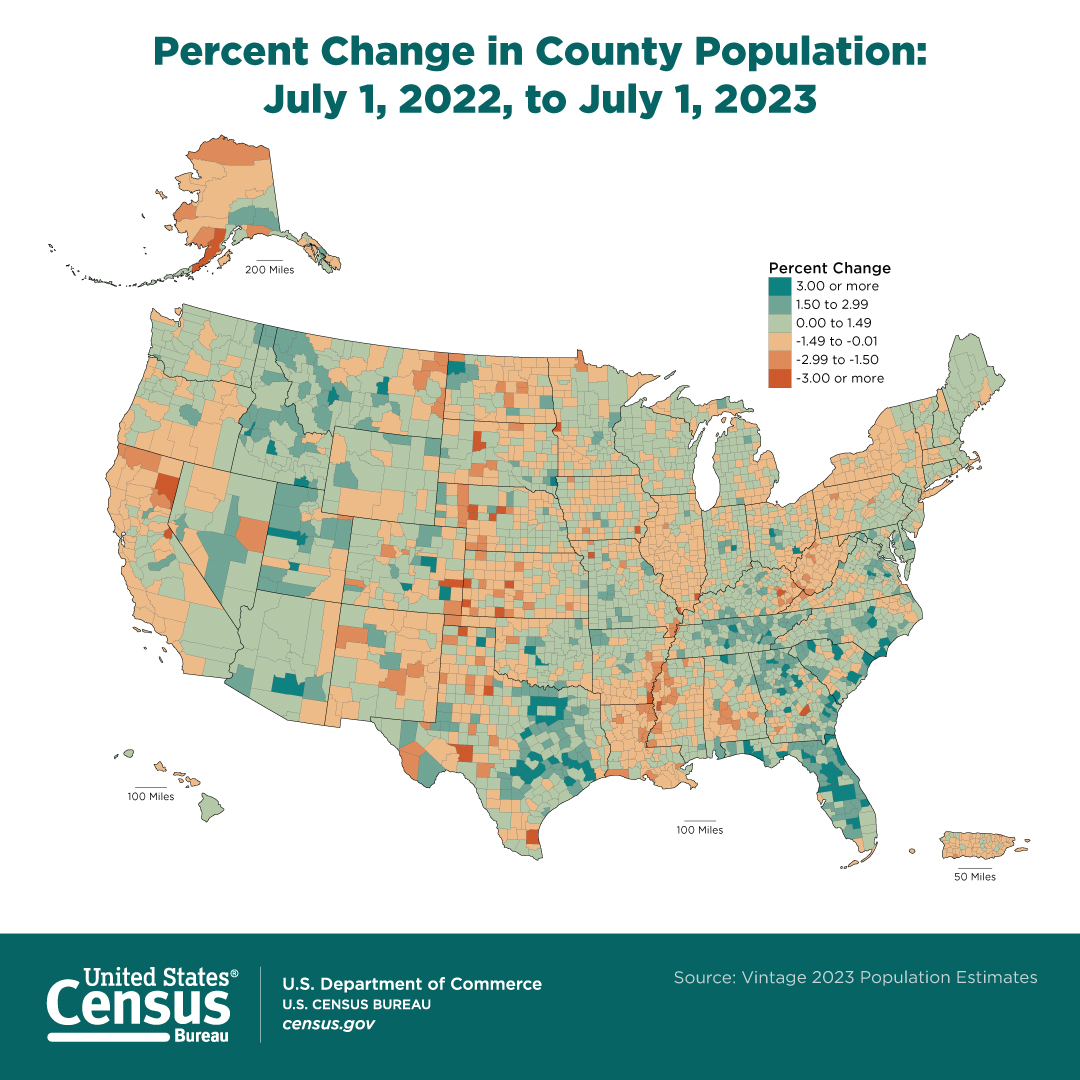 Percent Change in County Population July 1, 2022, to July 1, 2023(03)