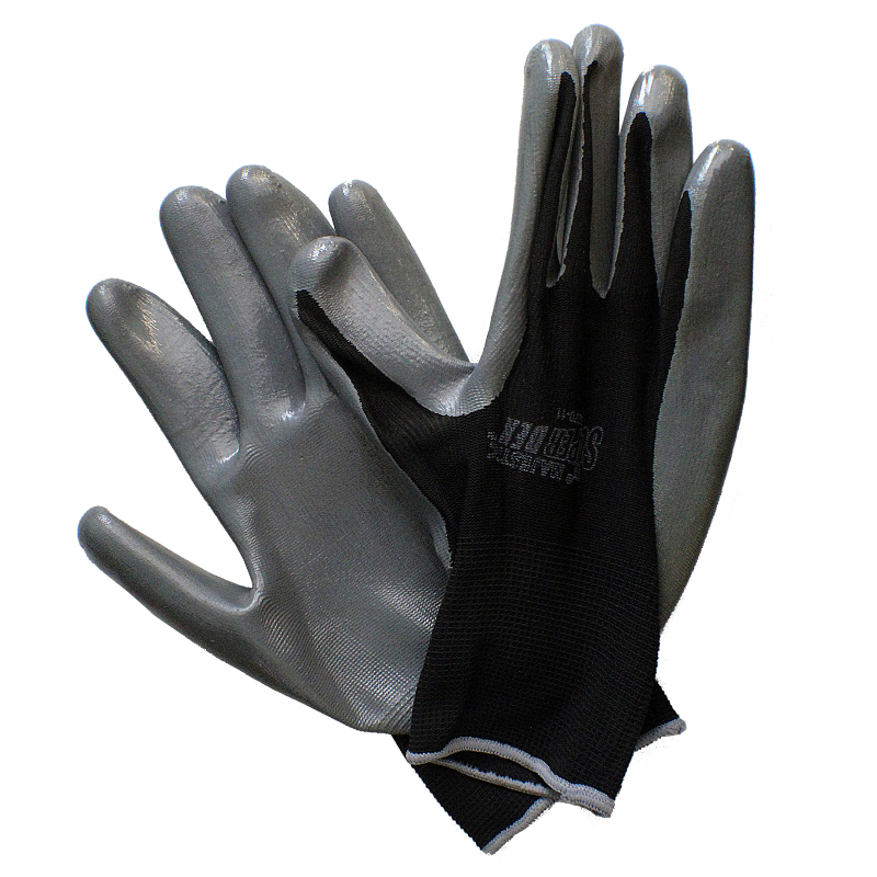 Size XL Nitrile Palm Coated Gloves