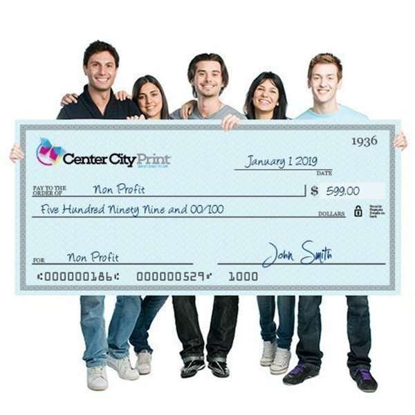 Giant Checks Large Presentation Checks Center City Print