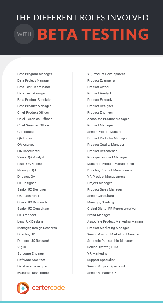The Different Roles in Charge of Beta Testing Centercode