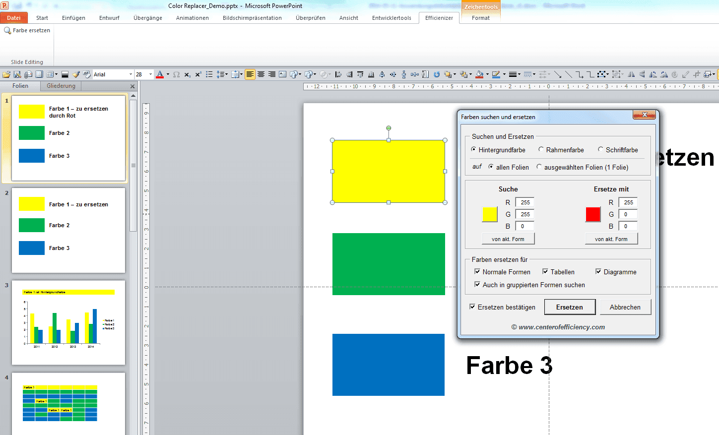 Color Replacer In PowerPoint Farben suchen und ersetzen auf Folien