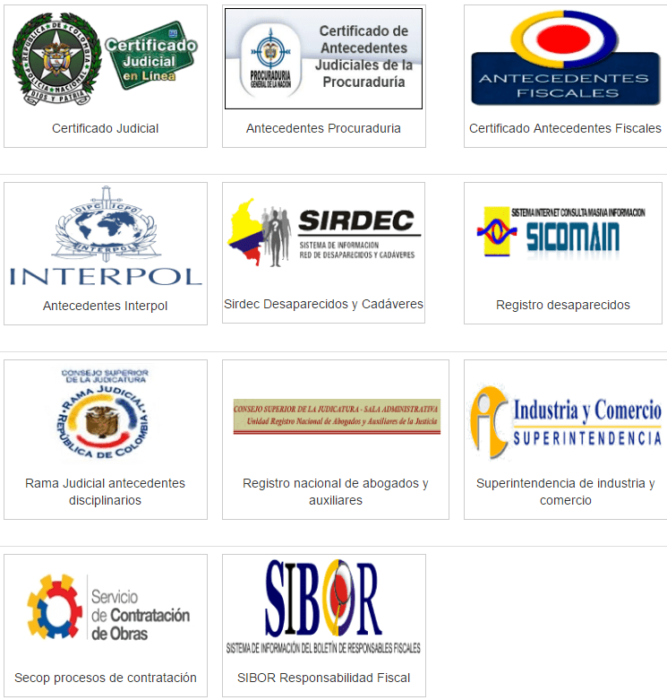 entidades Central de tramites todas las entidades publicas de