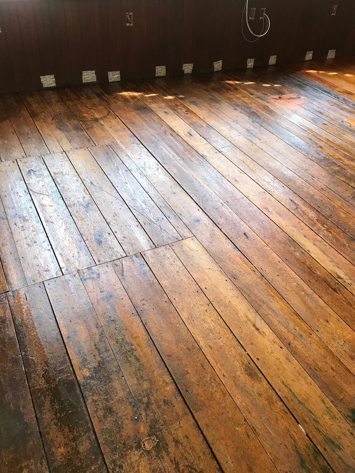 150 Year Old Pine Floors at a Church in Berlin, MA Central Mass