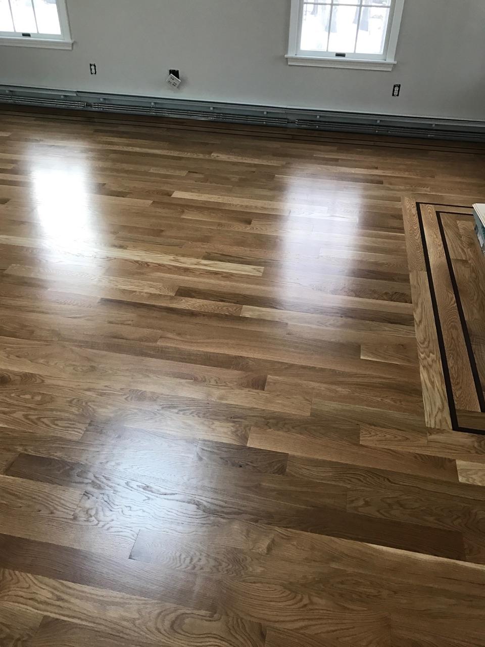 4" White Oak with 1" Walnut Inlay Central Mass Hardwood Inc.