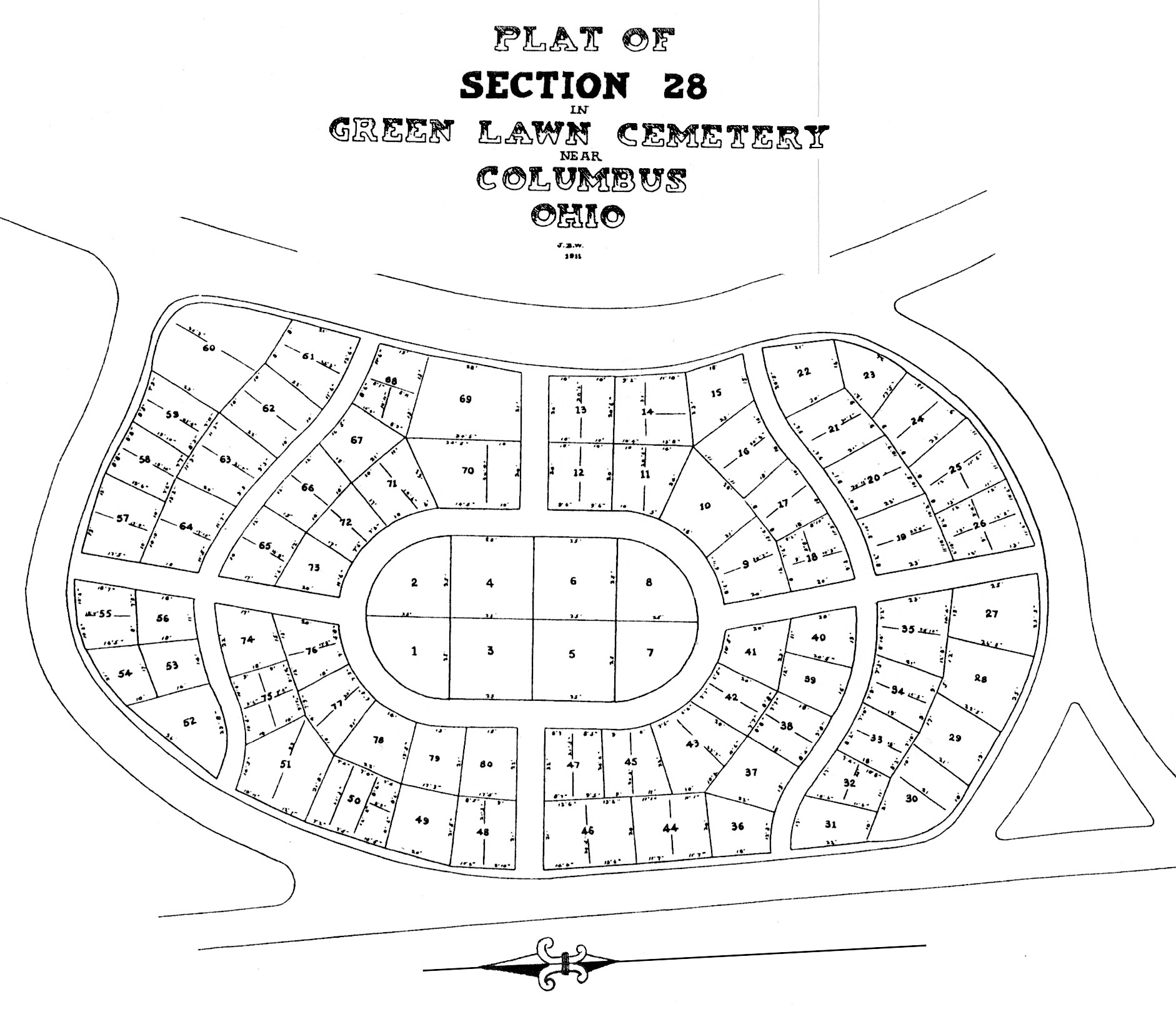 Greenlawn Cemetery Columbus Ohio Map United States Map