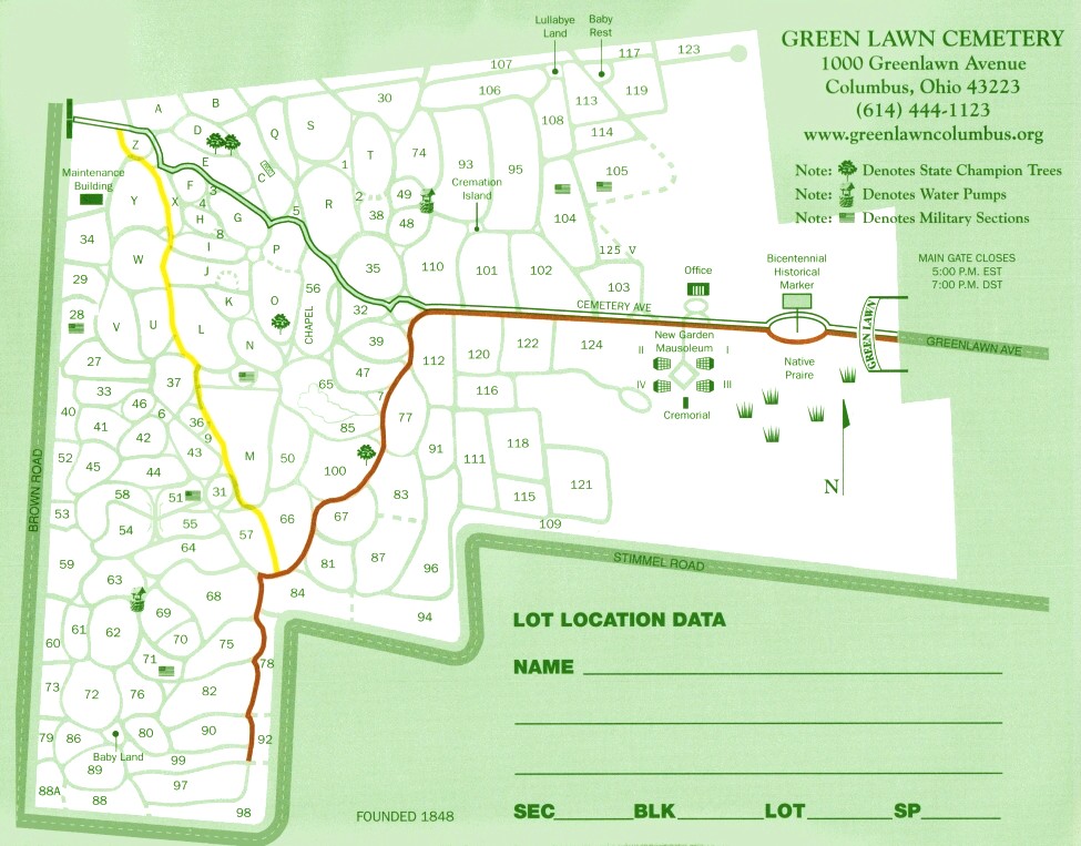 Green Lawn Cemetery List of Burials