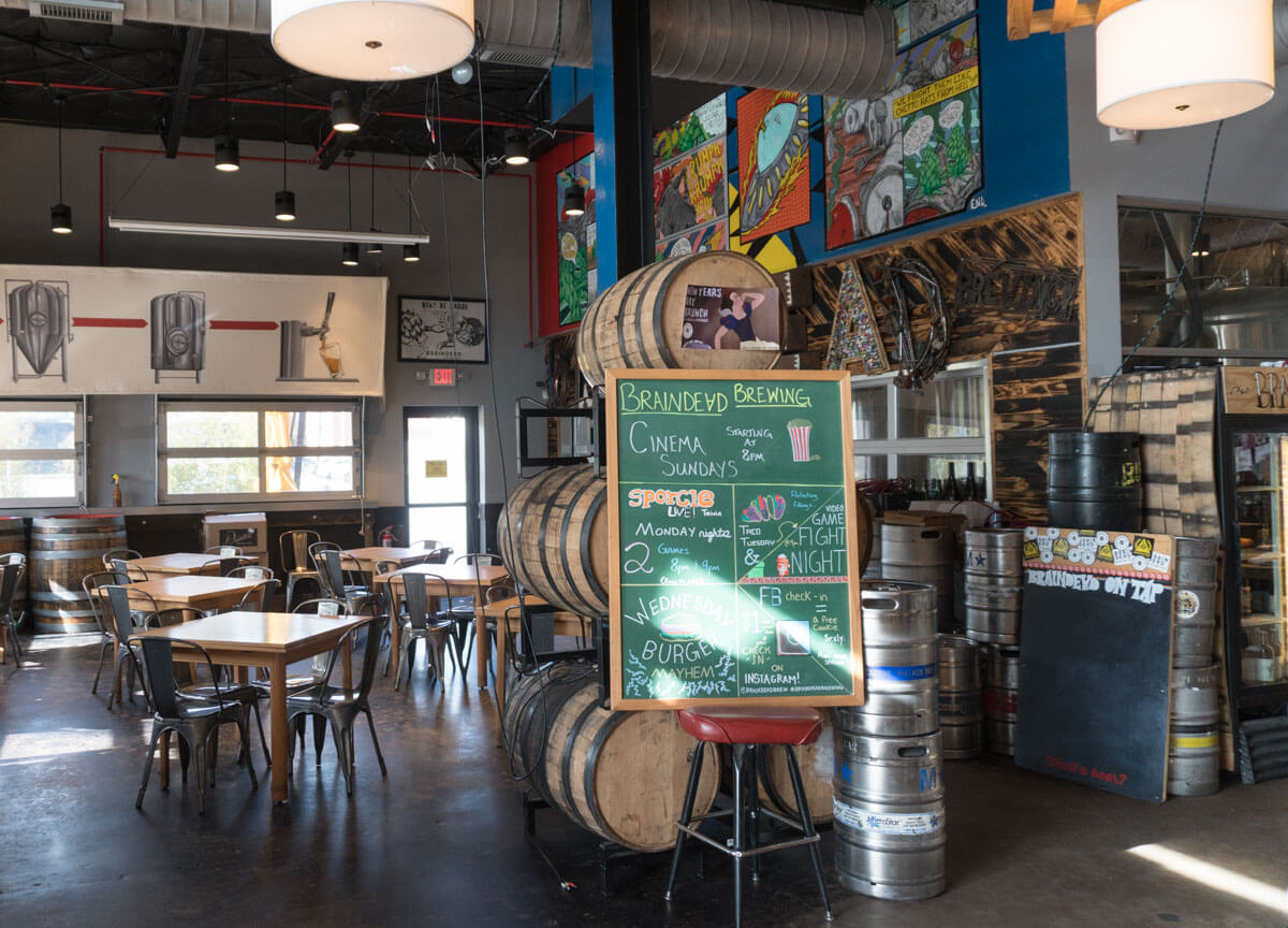 Dallas' 2016 Brewery Of The Year BrainDead Brewing. Central Track