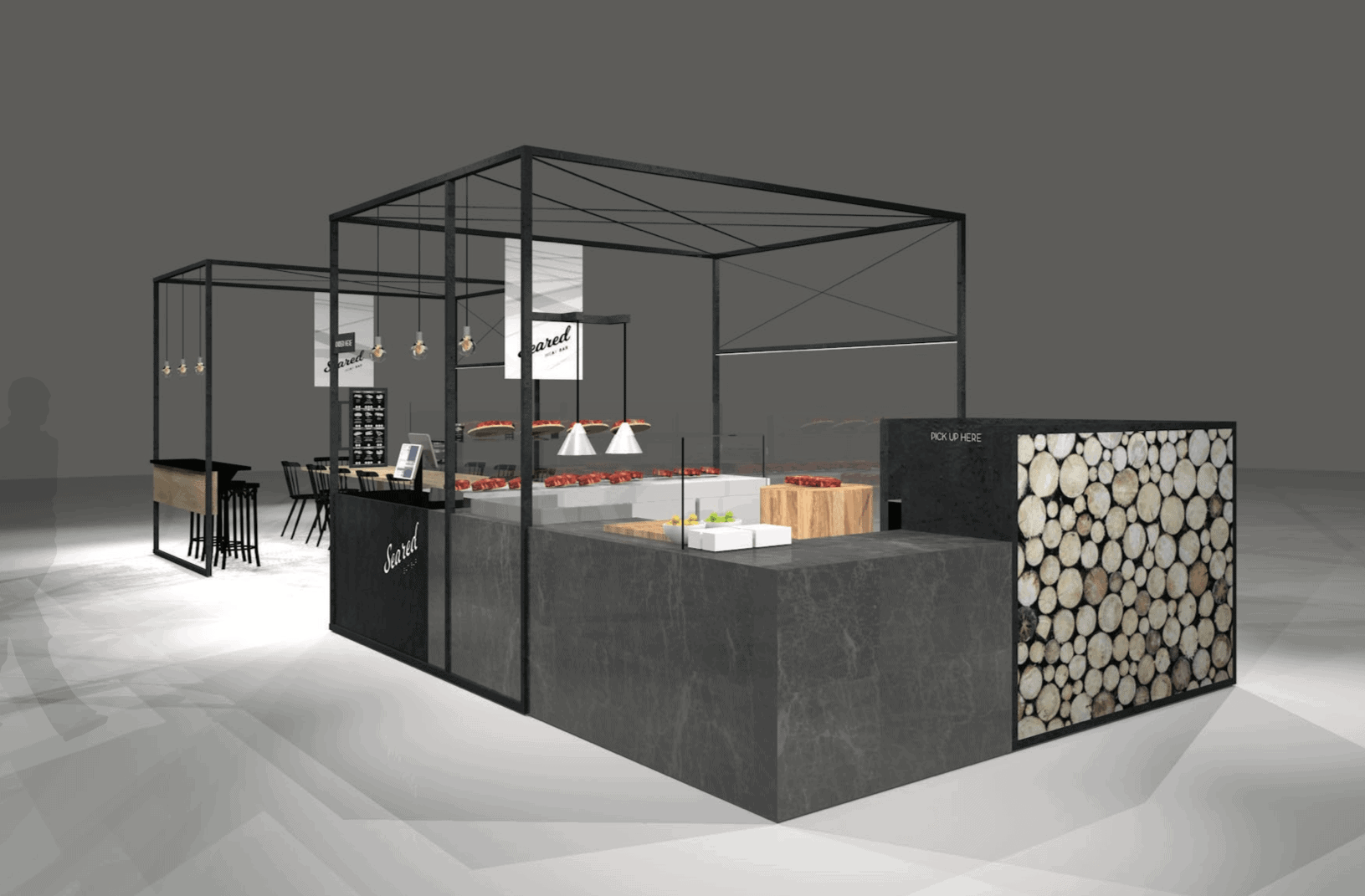 Meat Bar PopUp Shop 3D Design for a great product showcase