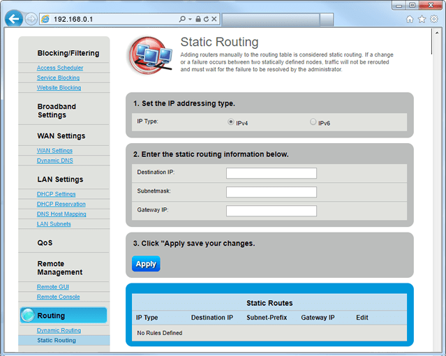 Static Routing Advanced Modem Setup CenturyLink