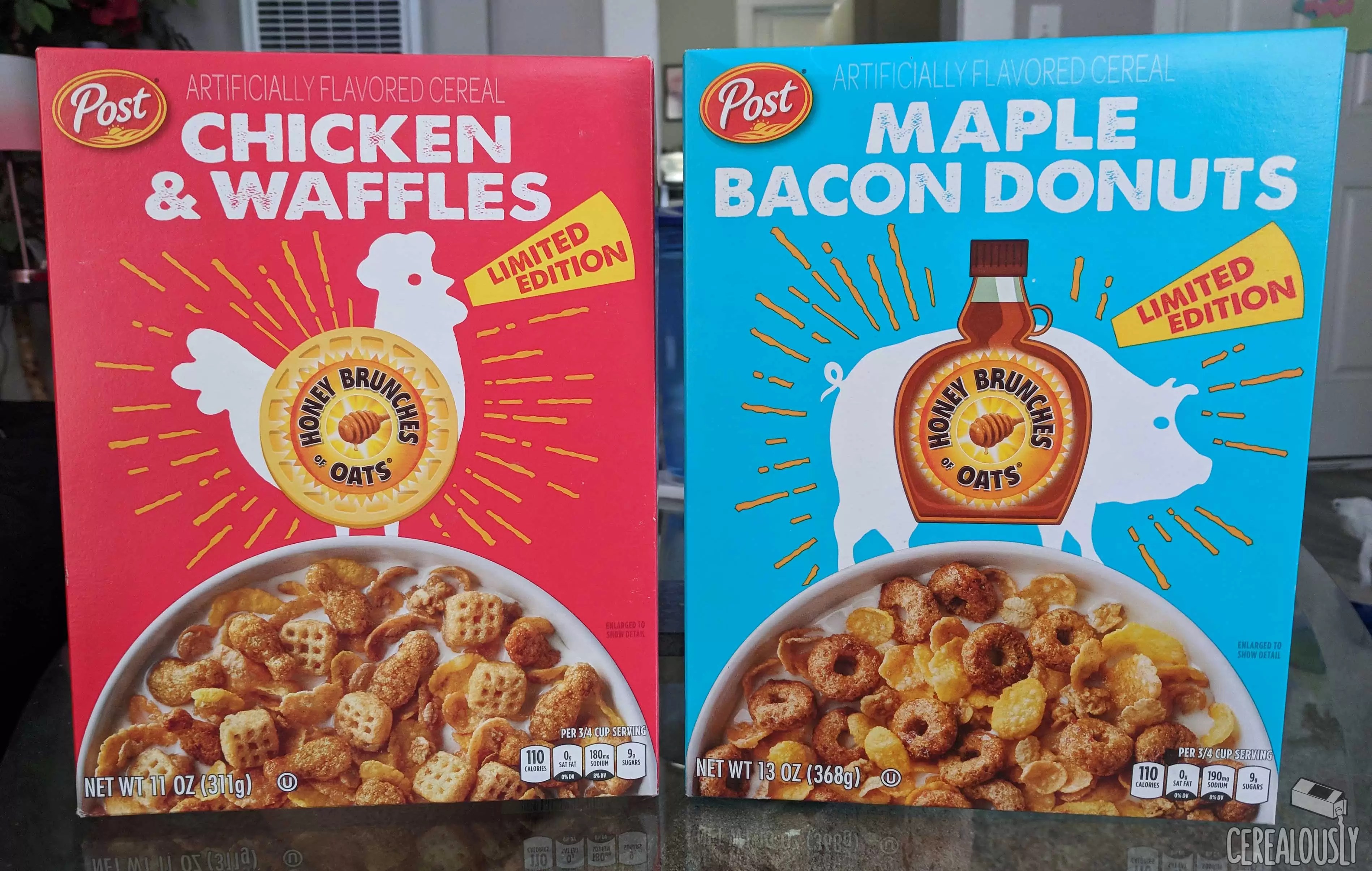 Review Honey Brunches of Oats Chicken & Waffles + Maple Bacon Donut