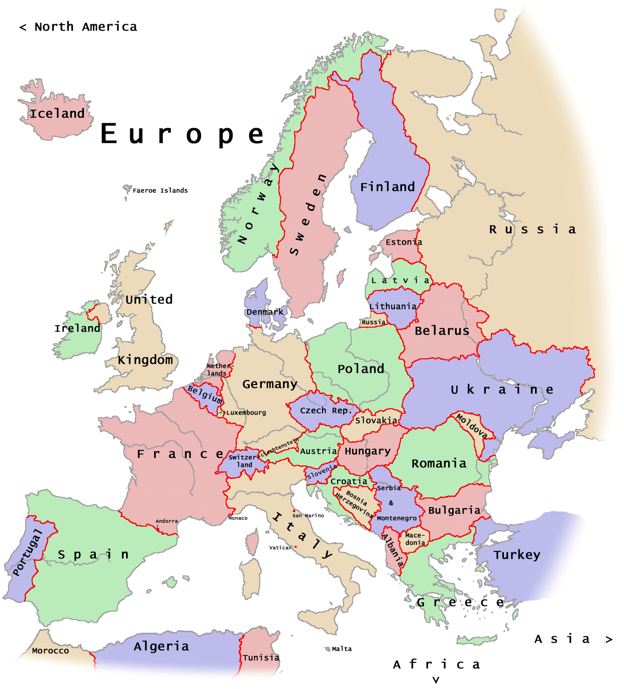 Juegos de Geografía Juego de Europa Político