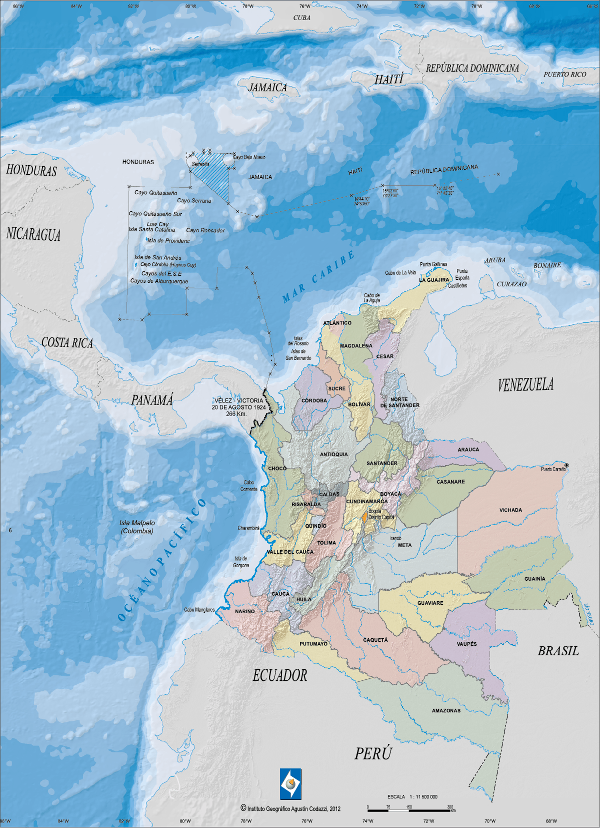 Juegos de Geografía Juego de Fronteras marítimas y terrestres de Colombia Cerebriti