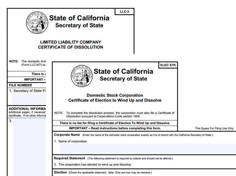 Certificate of Dissolution Certificate Of