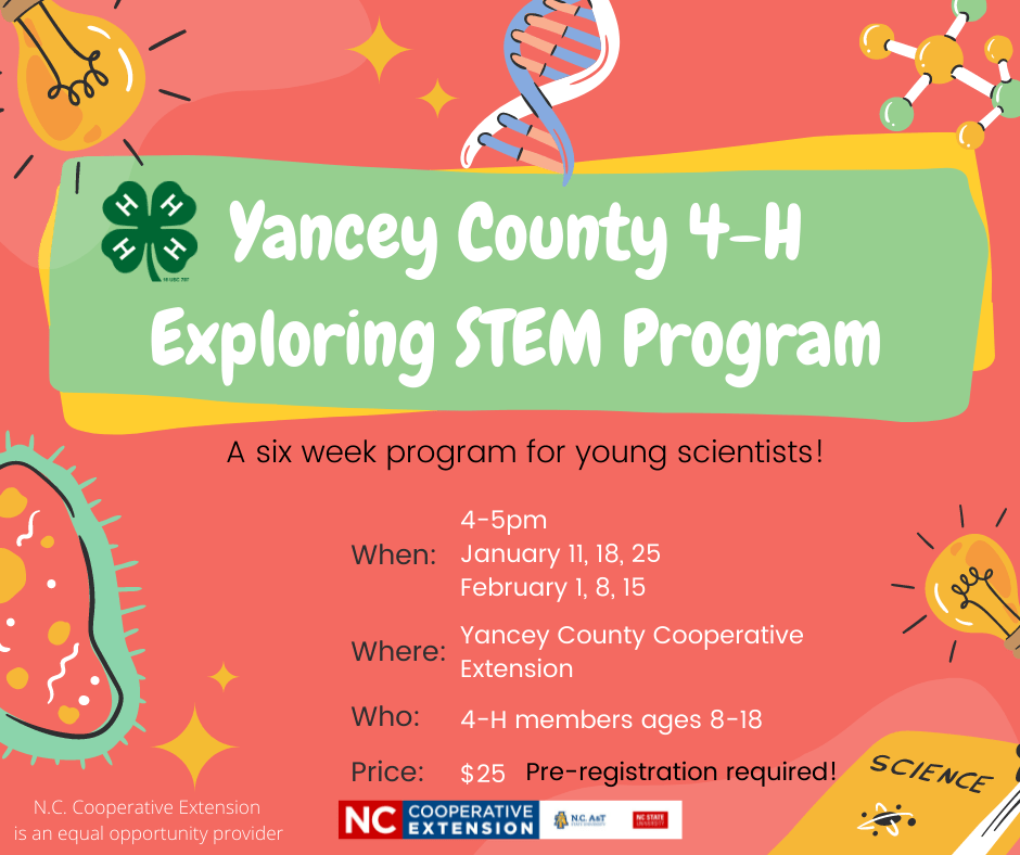 Yancey County 4H Exploring STEM Program N.C. Cooperative Extension