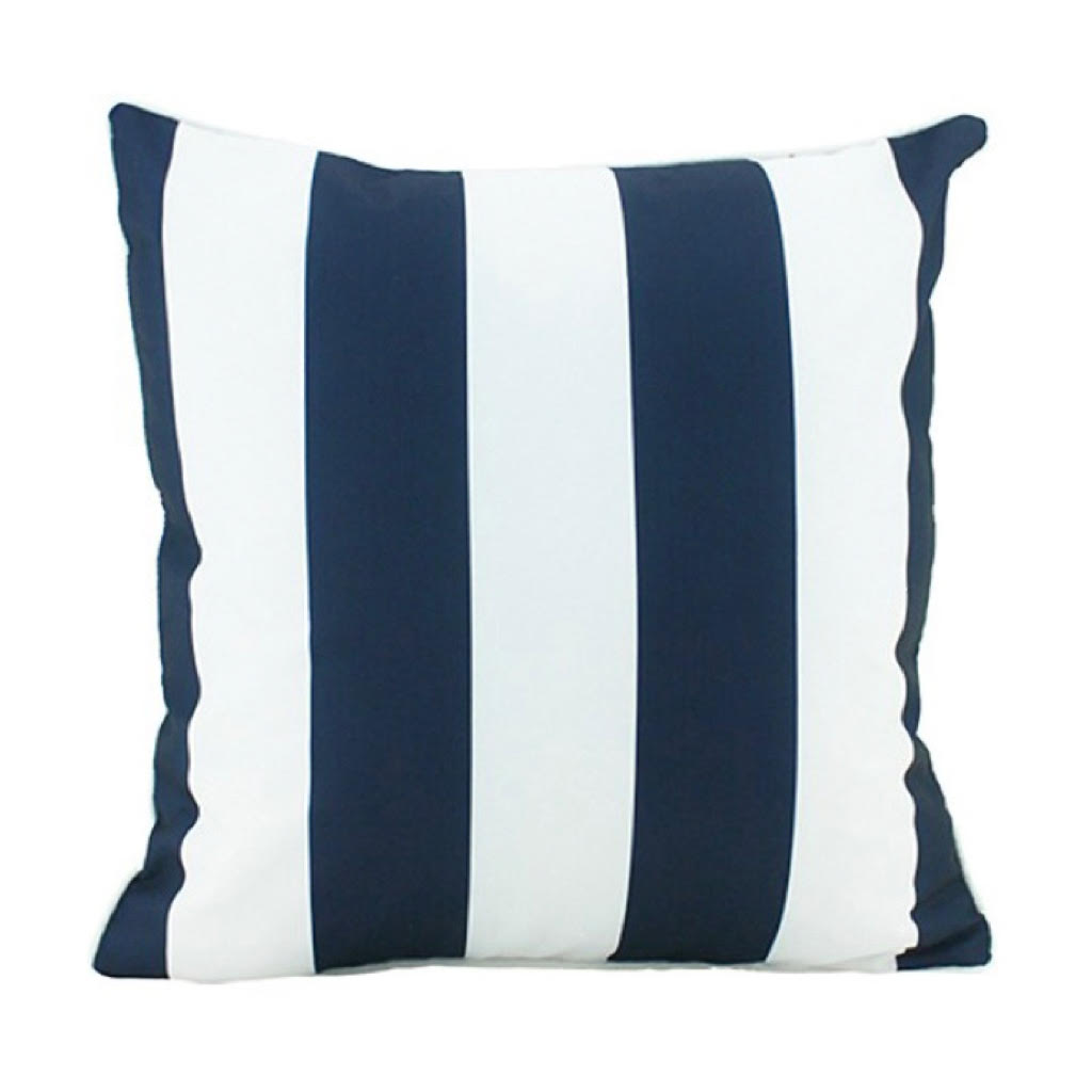 Navy & White Stripe Outdoor Cushion C'estbien Collection