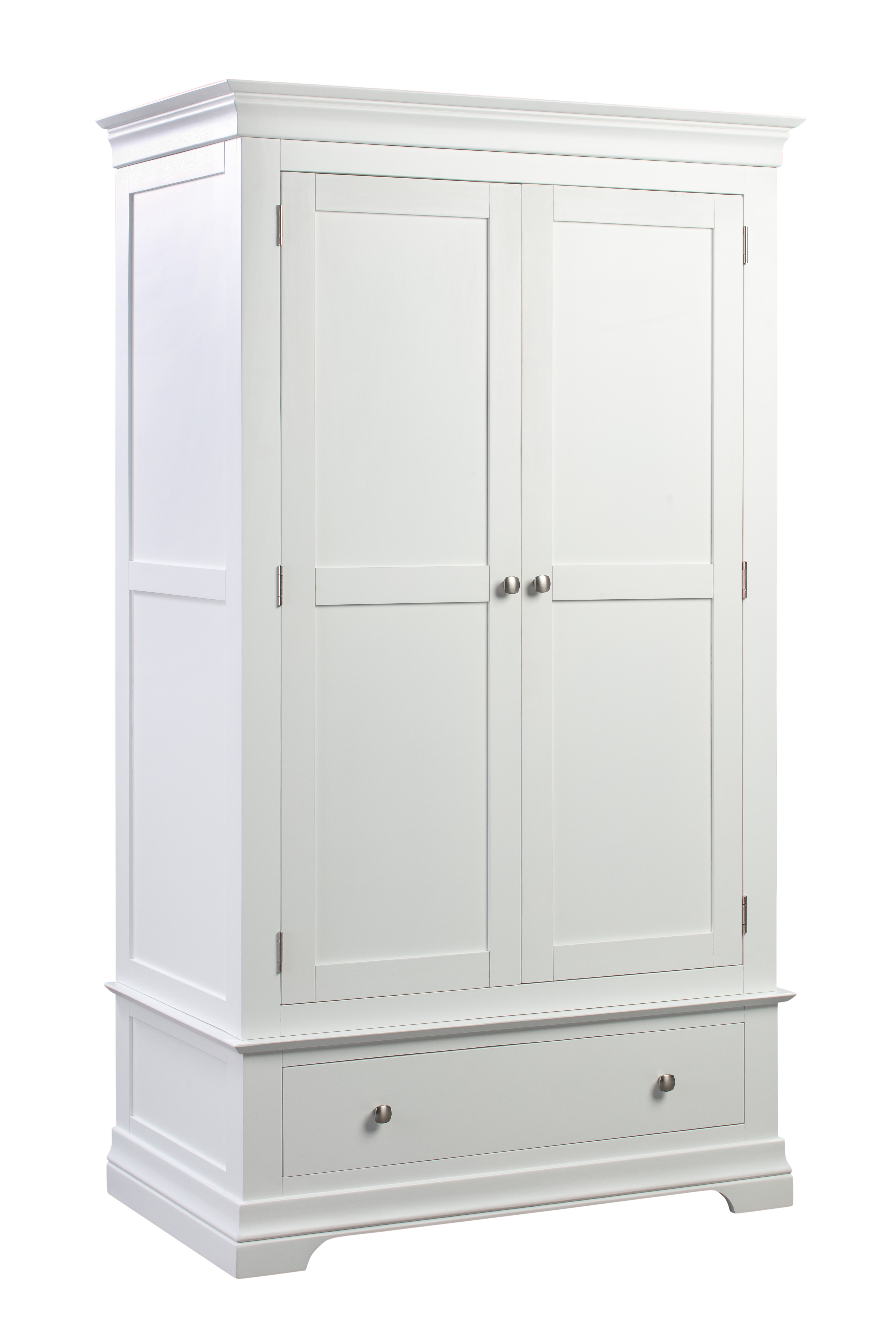 CAMBRIDGE GENTS DOUBLE WARDROBE WHITE CFD Sofas Ltd