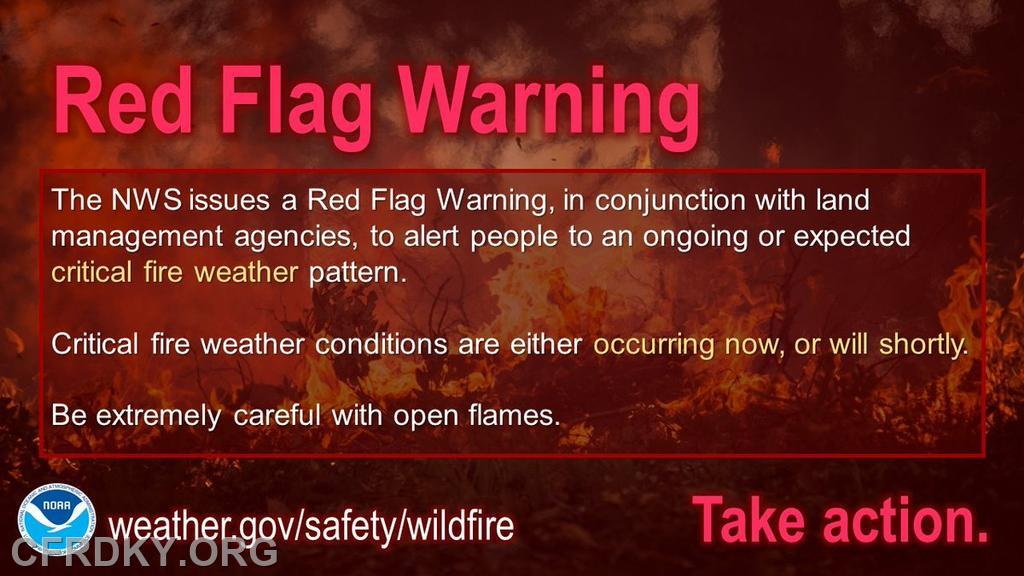 Red Flag Warning in effect Campbellsburg Fire Rescue Department