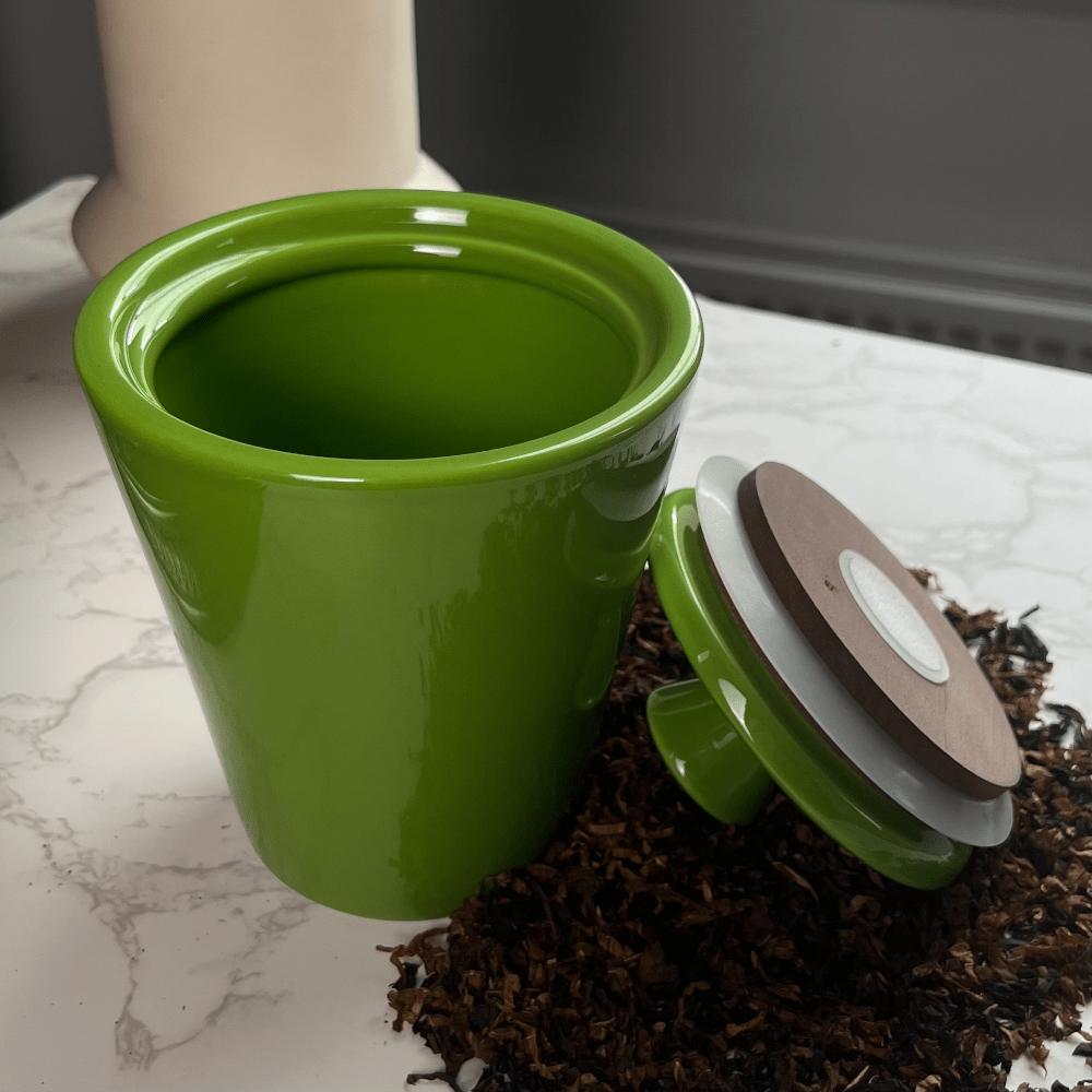 Savinelli Airtight Humidor Tobacco Storing Jar Light Green