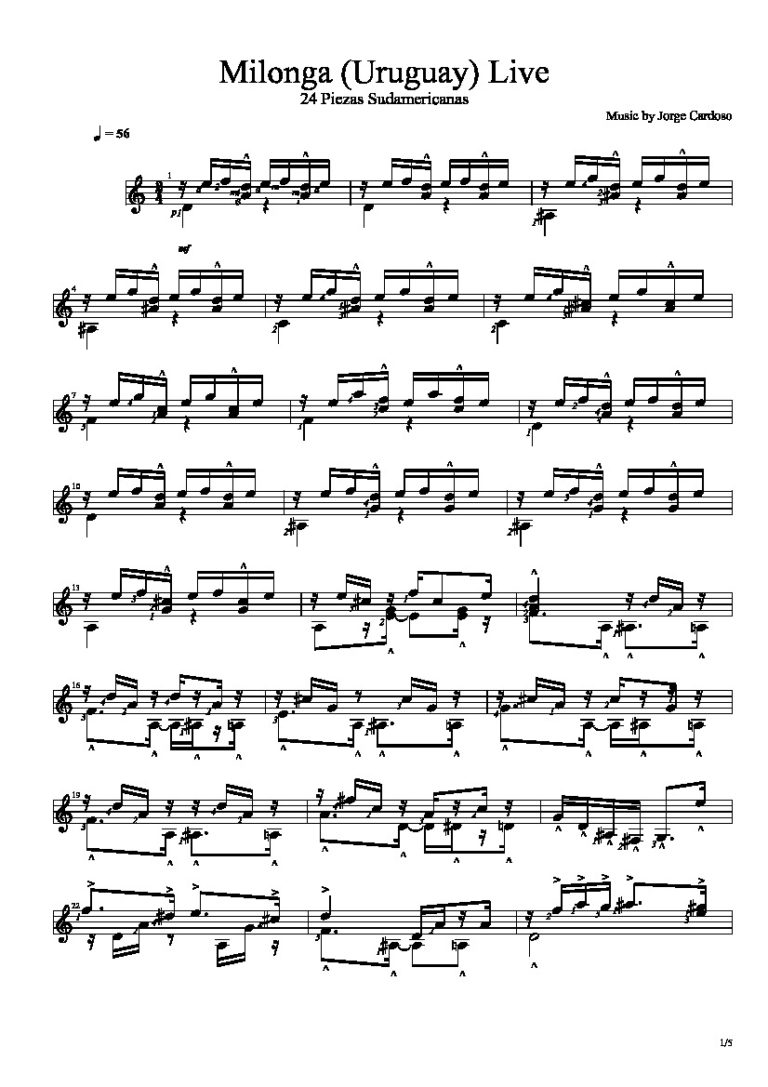 Milonga 2 by Cardoso (PDF)