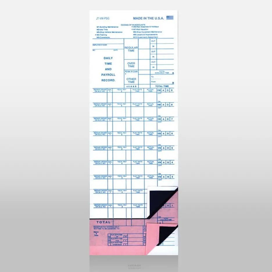 Daily Time and Job Tickets 133 (250 Pack) CGP Products 1 in Auto