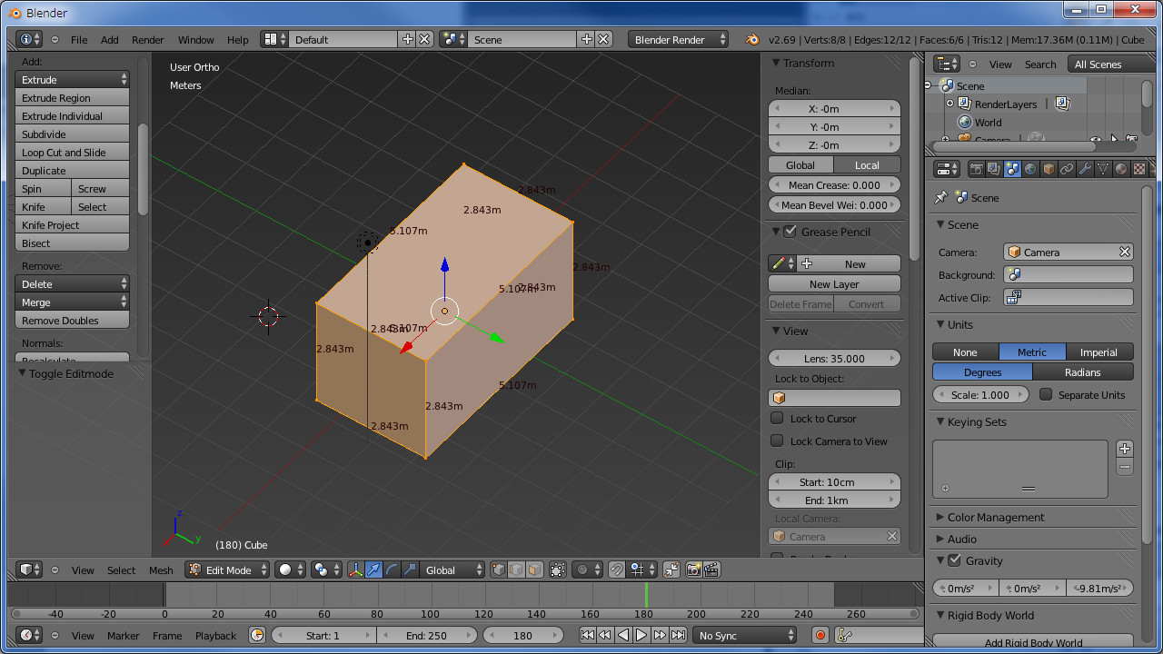 Blenderで建築パース制作時やCADとして扱う時の注意とTips CGrad Project