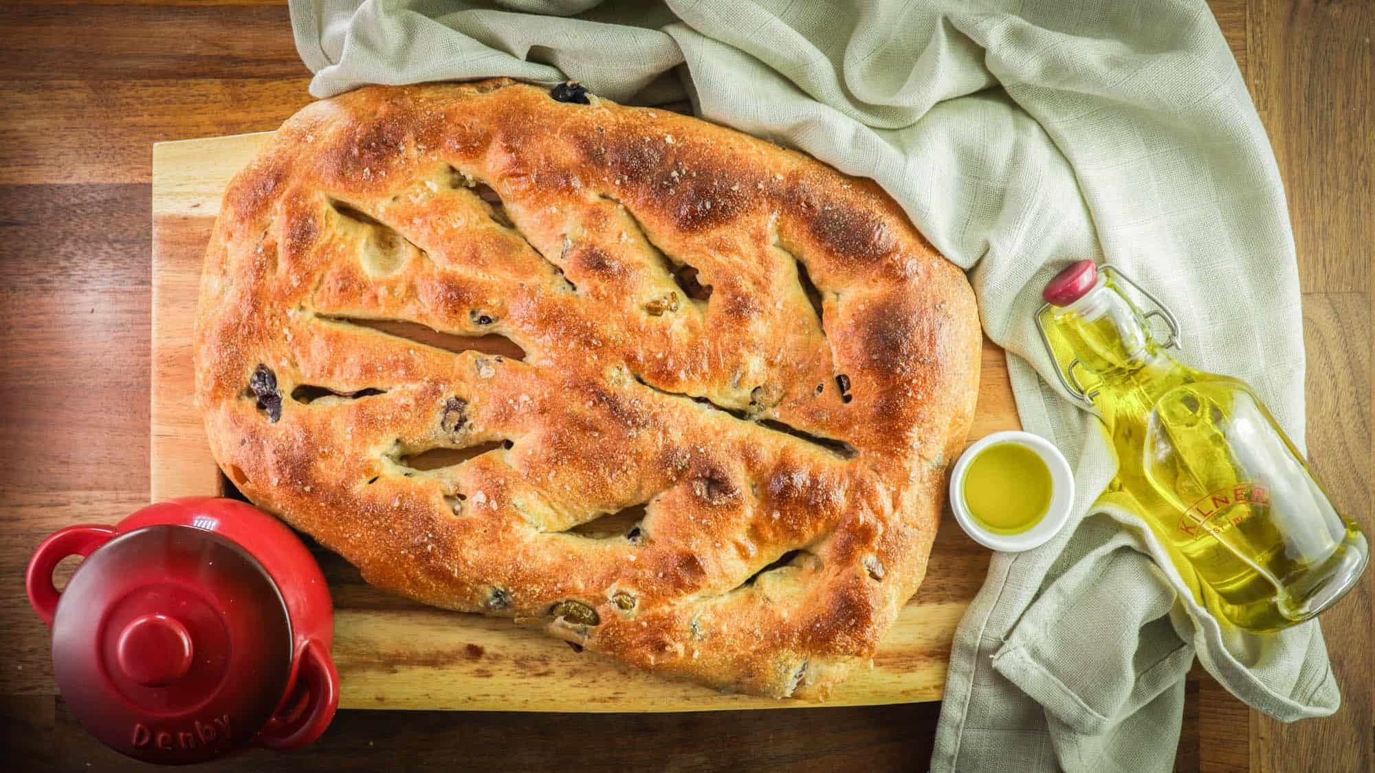Fougasse With Olives, French Leaf Bread ChainBaker