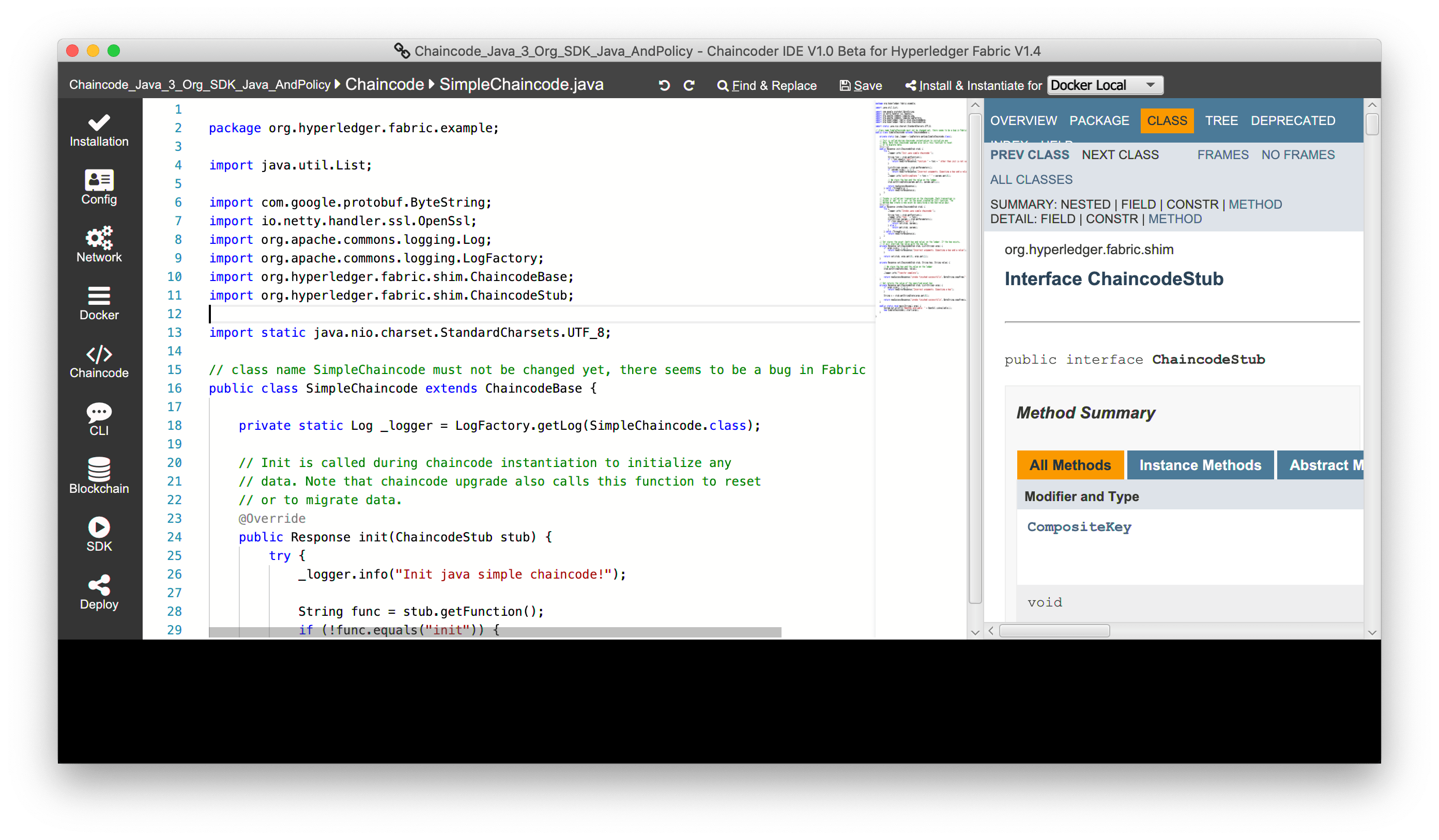 Chaincoder IDE for Hyperledger Fabric