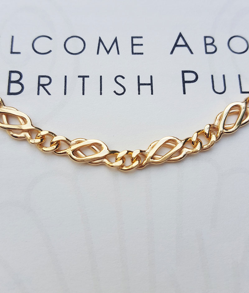 Solid Fine 9ct Gold 4mm Celtic Links Necklace for Men & Ladies 16"18"