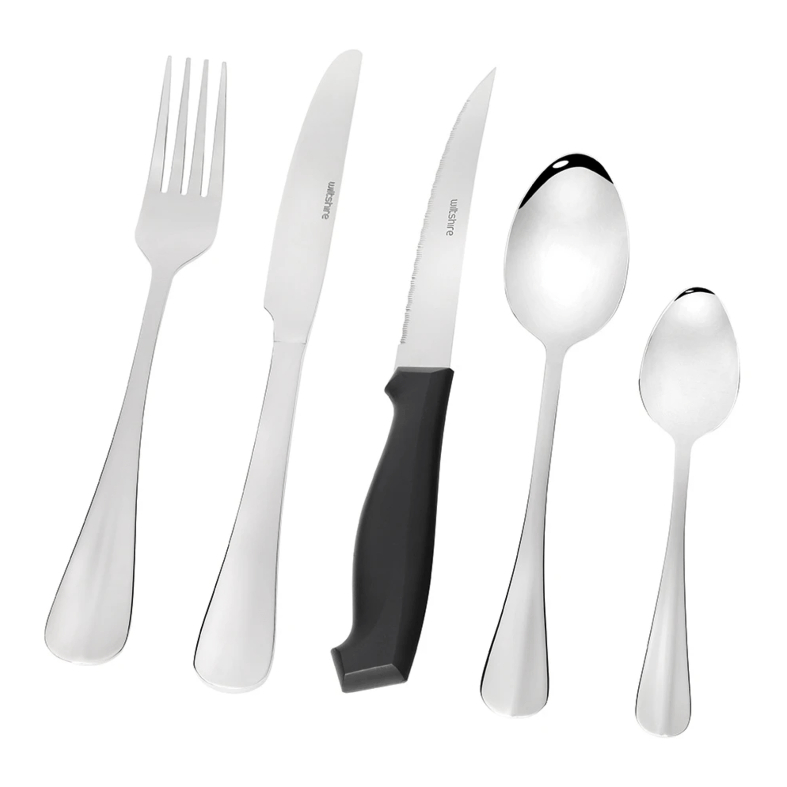 WILTSHIRE 50pc BAGUETTE Stainless Steel 50 Piece Cutlery Set W/ Steak