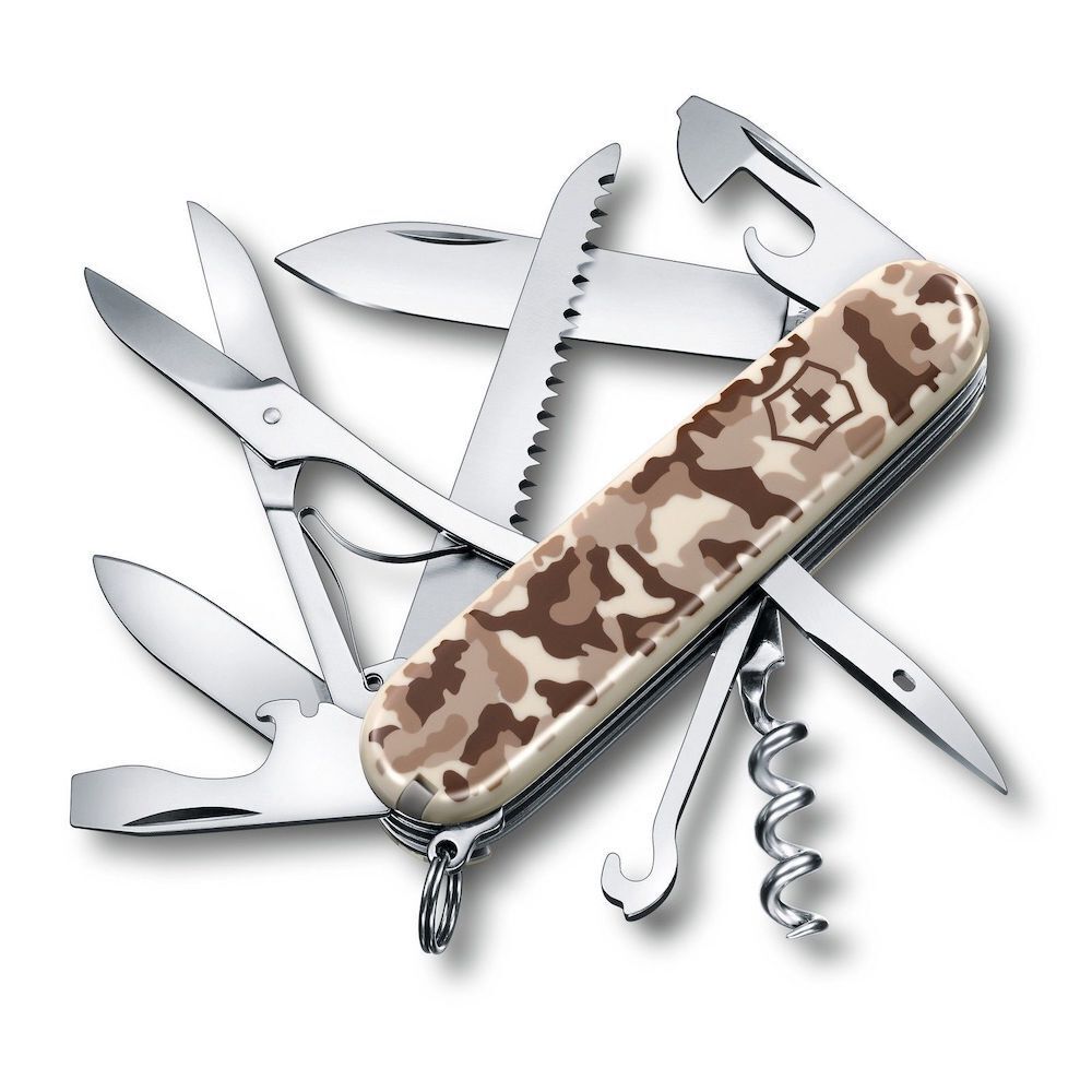 NEW VICTORINOX HUNTSMAN SWISS ARMY POCKET KNIFE DESERT CAMOUFLAGE