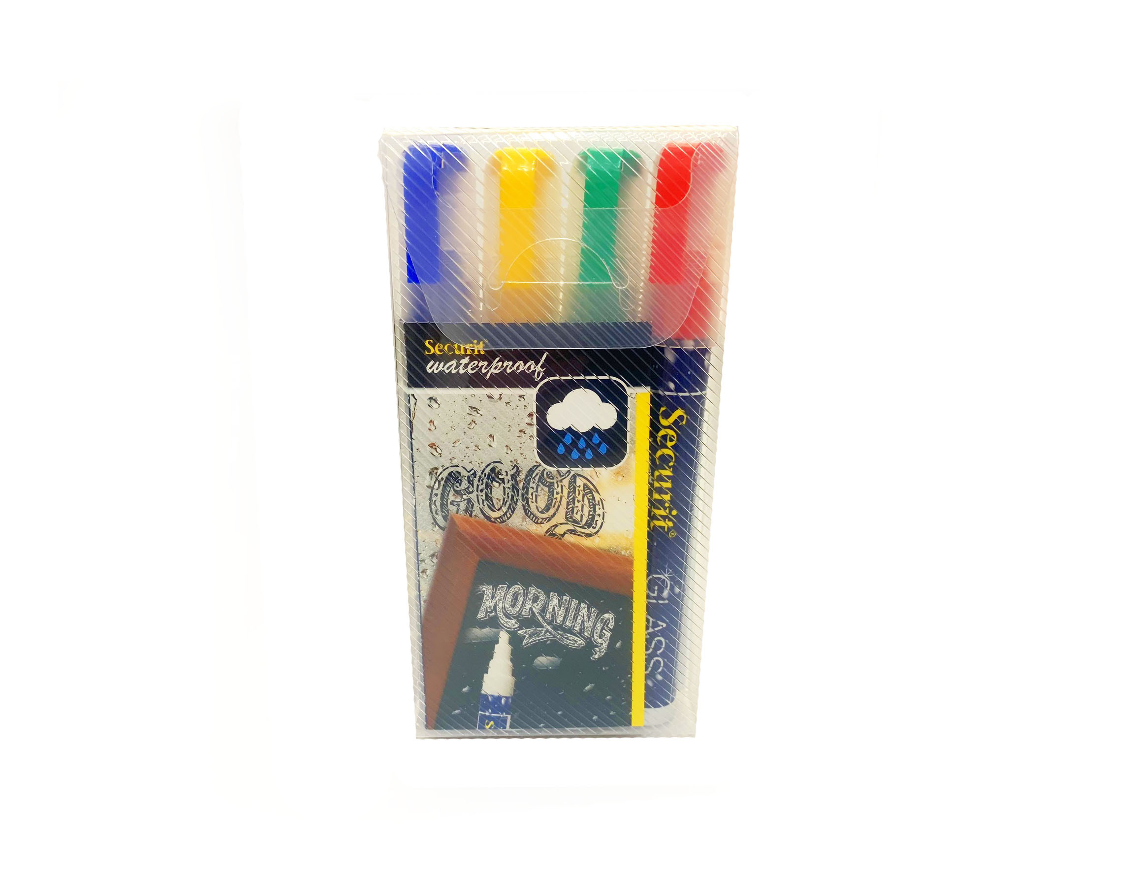 SECURIT WATERPROOF CHALK PENS 4 PACK Outdoor Chalk Pens