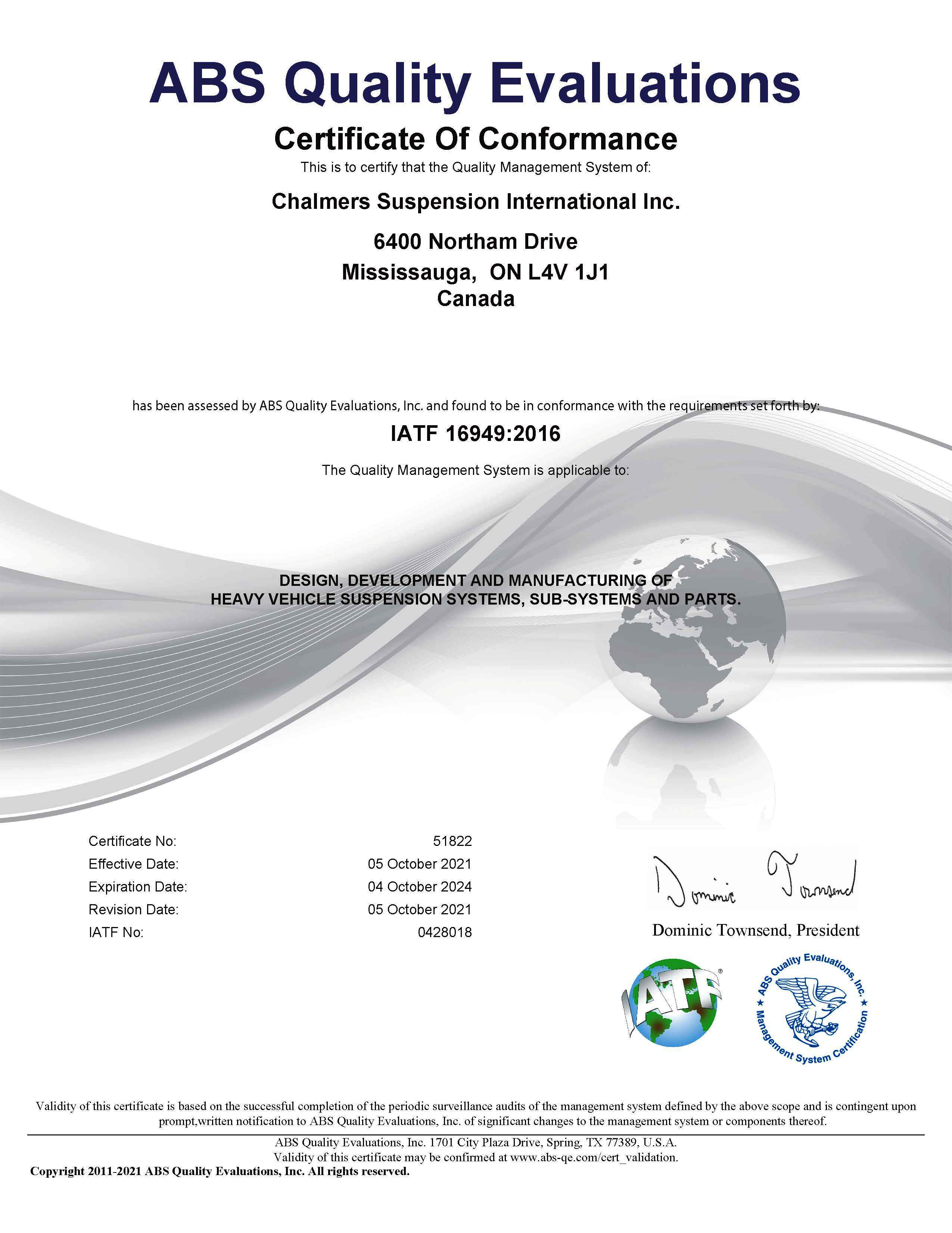 Chalmers Suspensions