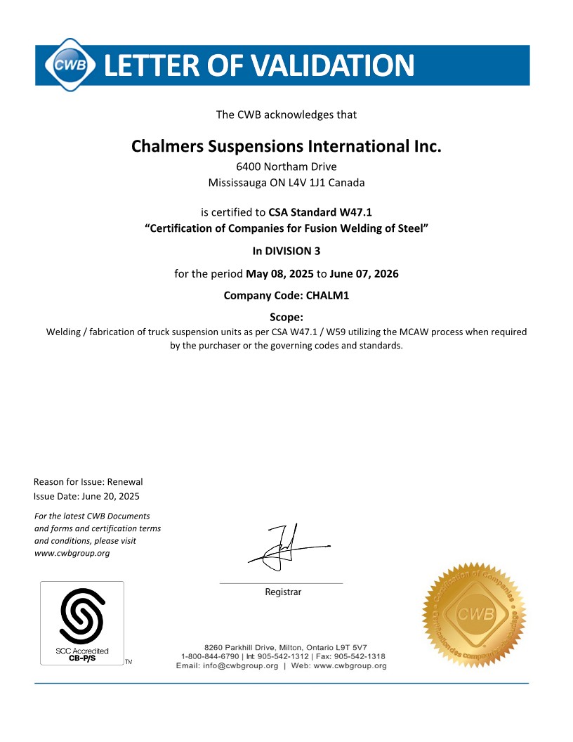 Chalmers Suspensions