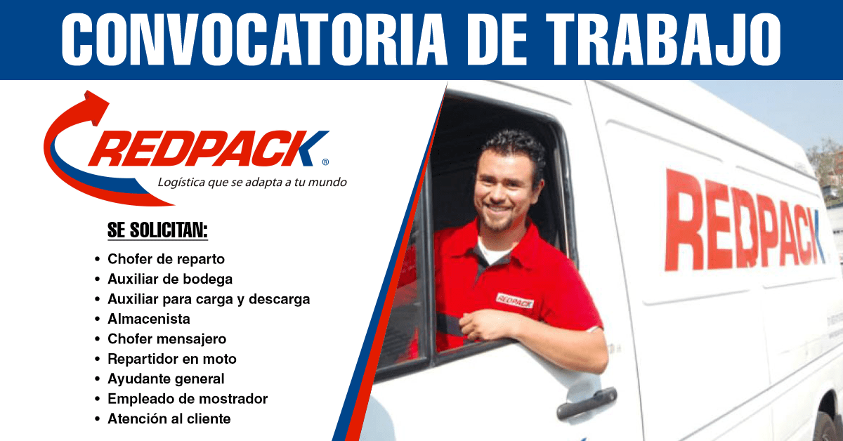 Ofertas de trabajo en RedPack al equipo! Vacantes de empleos