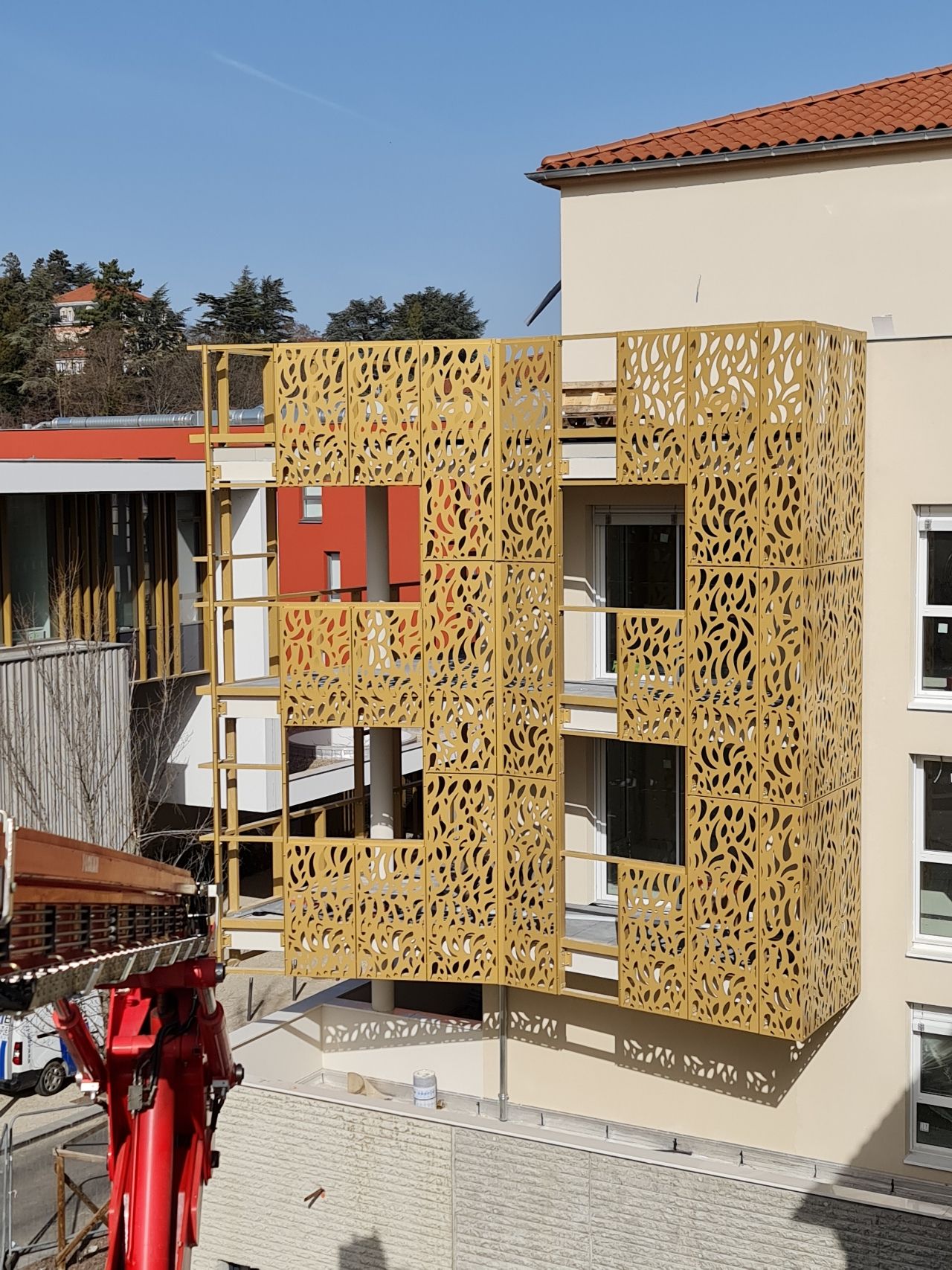 Le chantier du programme immobiliier les Terrasses de la Dentelle au