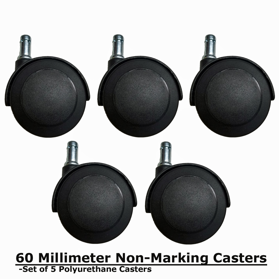 60 Millimeter Soft Wheel NonMarking Polyurethane Big Wheel Casters