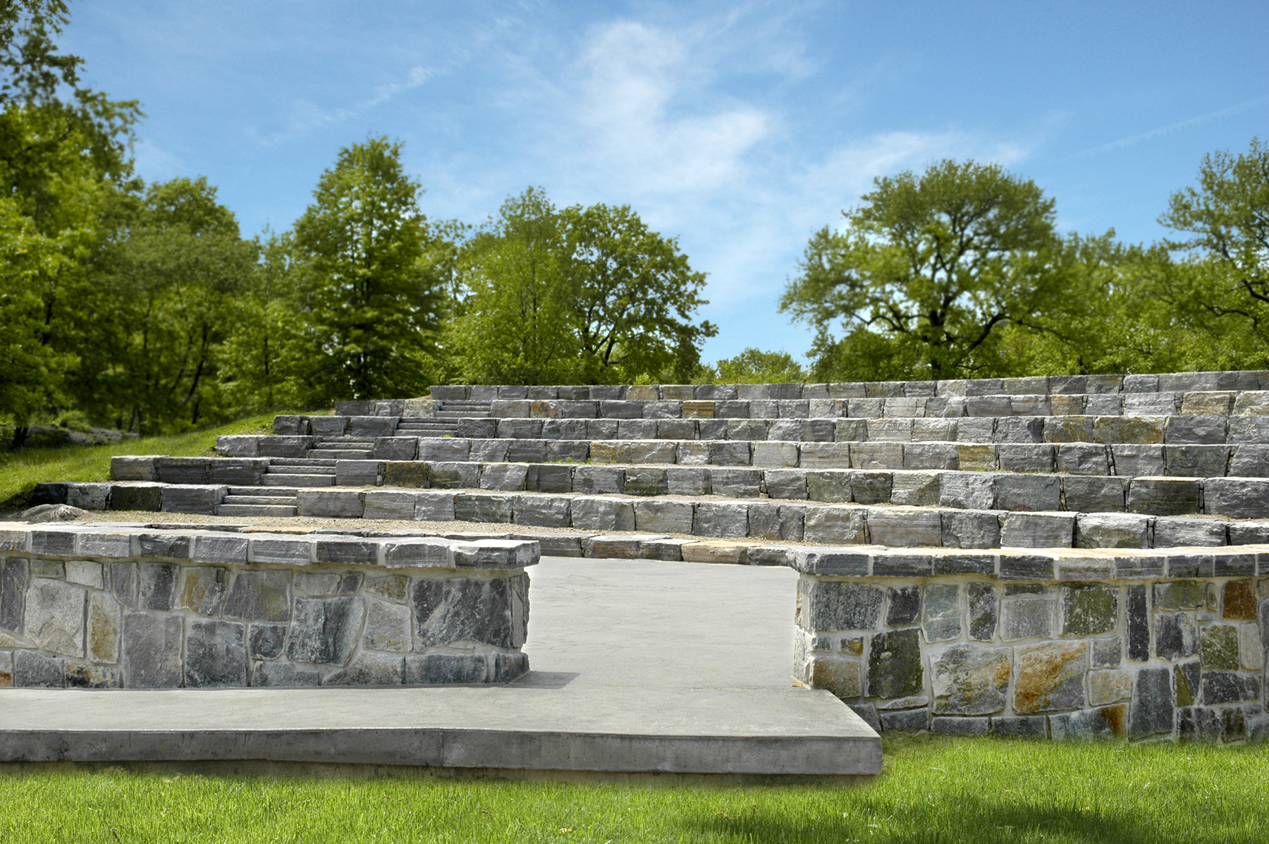 Natural Stone Fixtures for NYC Parks & Rec Champlain Stone