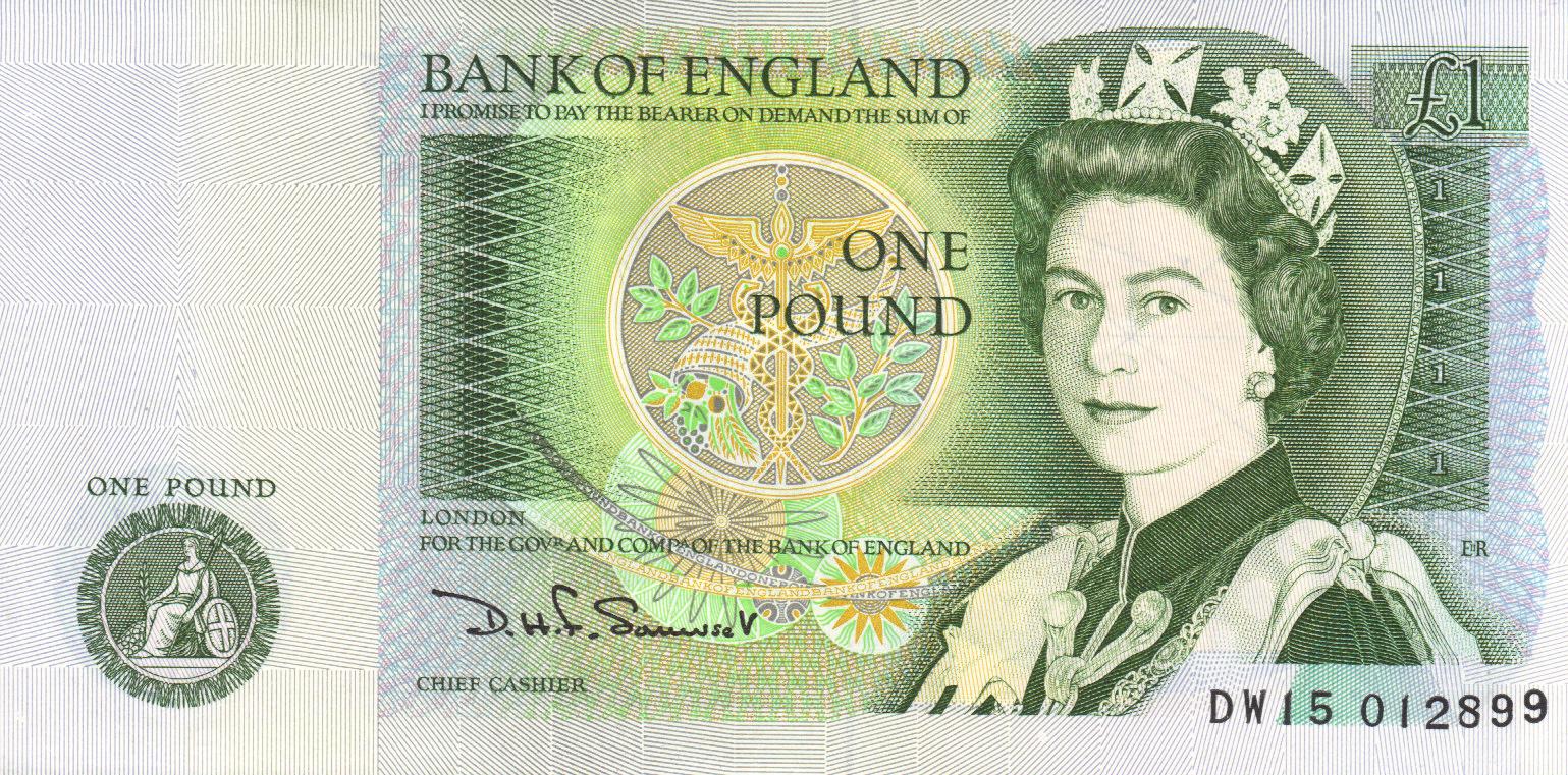 Do you remember the £1 note? Change Checker