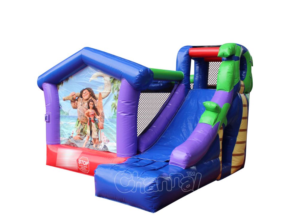 Moana Small Inflatable Bouncer With Slide Channal Inflatables