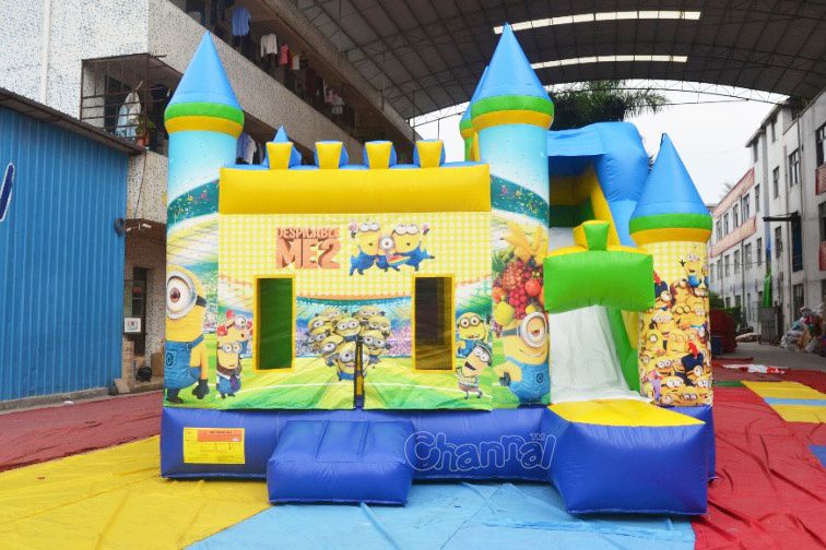 Despicable Me 2 Minion Bounce House With Slide Channal Inflatables